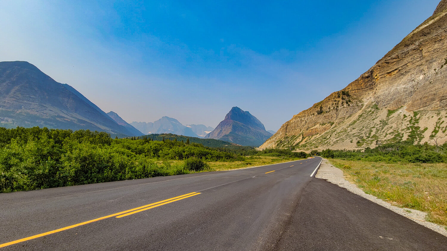 Montana Many Glacier Empty Roads