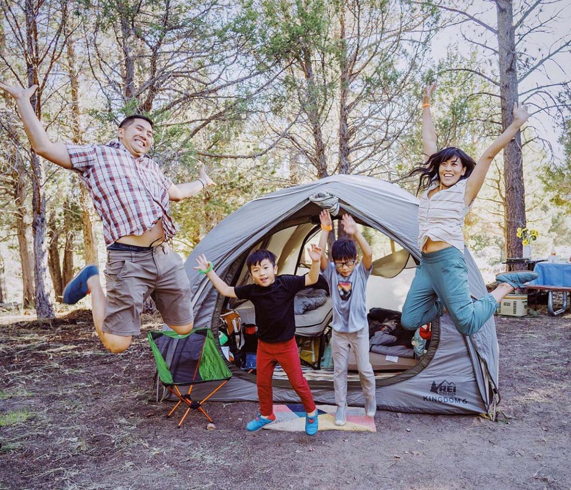 Family Camping Tent Jumping