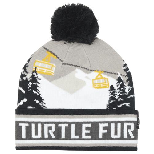 Turtle Fur Puff Balls Beanie Kids- Pearl