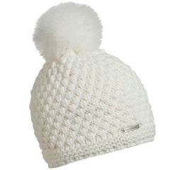 Skinny Stripe Faux Fur Pom-Pom Beanie in Shockingly Sweet(wool free)  Baby/Youth