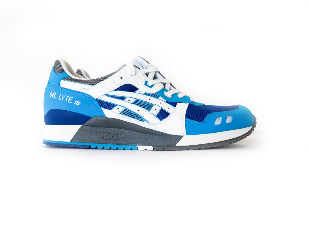 asics gel lyte iii blue and white