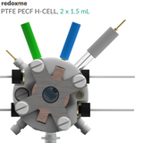 PTFE PECF H-Cell 2x1.5 mL - PTFE Photo-Electrochemical Flow H-Cell