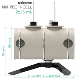 MM PEC H-Cell 2x15 mL- Magnetic Mount Photo-Electrochemical H-Cell