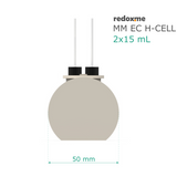 MM EC H-Cell 2x15 mL- Magnetic Mount Electrochemical H-Cell