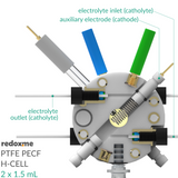 PTFE PECF H-Cell 2x1.5 mL - PTFE Photo-Electrochemical Flow H-Cell