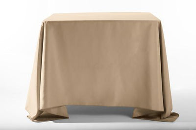 tan tablecloths