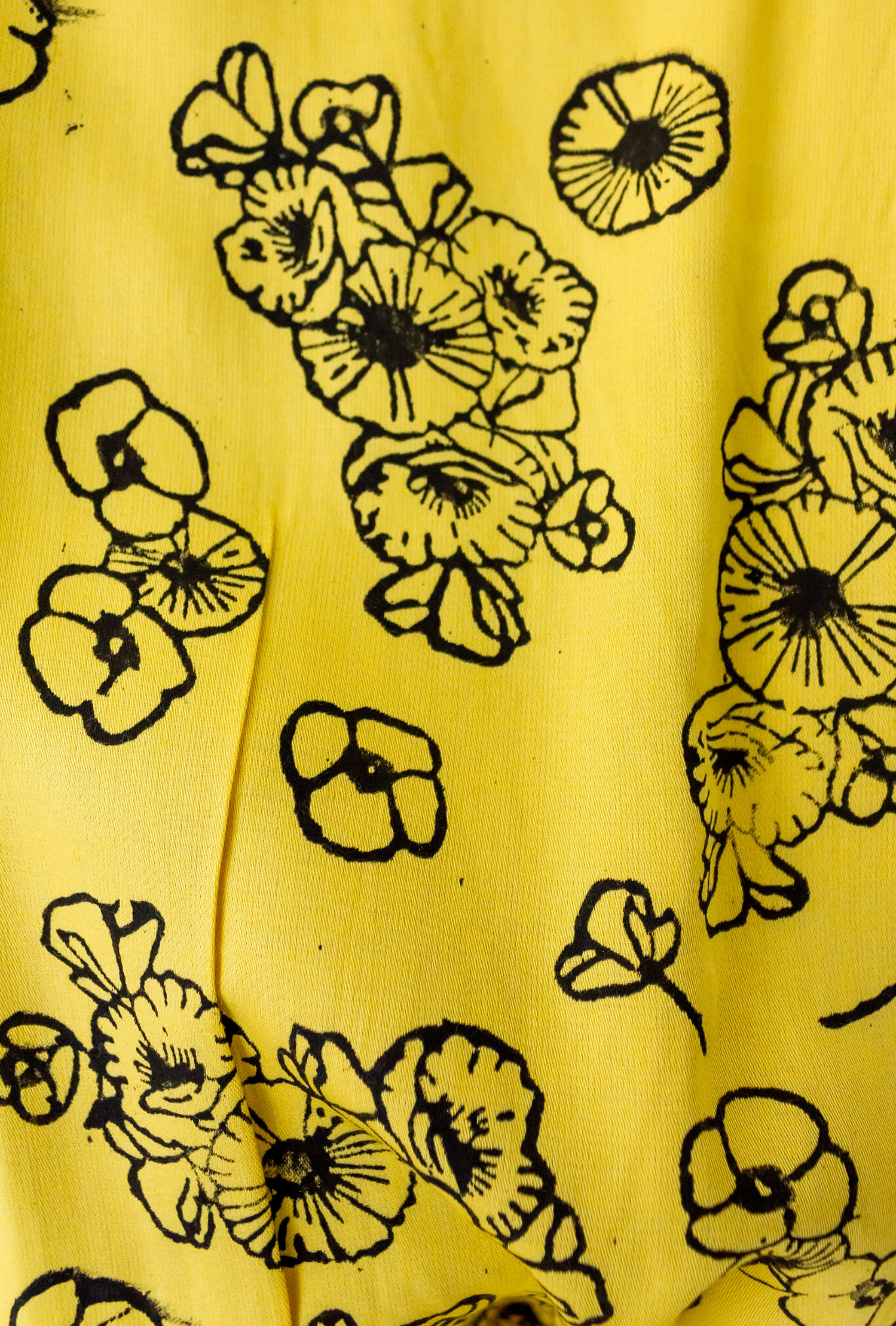 Tattoo Floral Maxi Wrap in Citron + Black