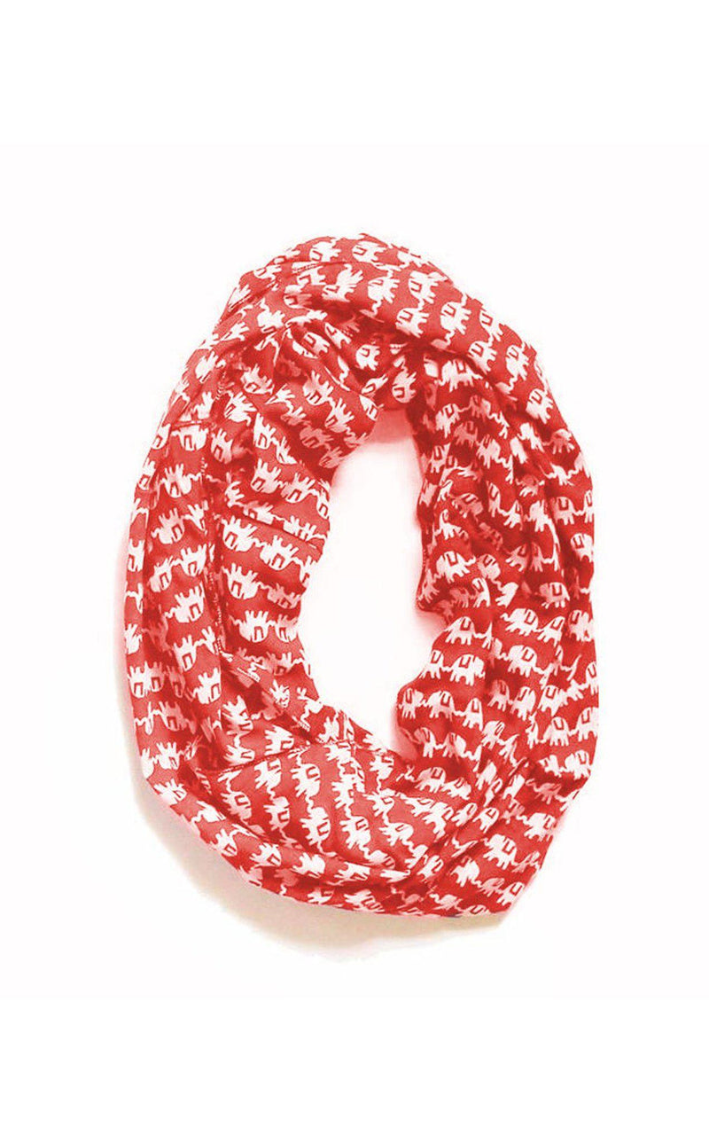 red and cream scarf