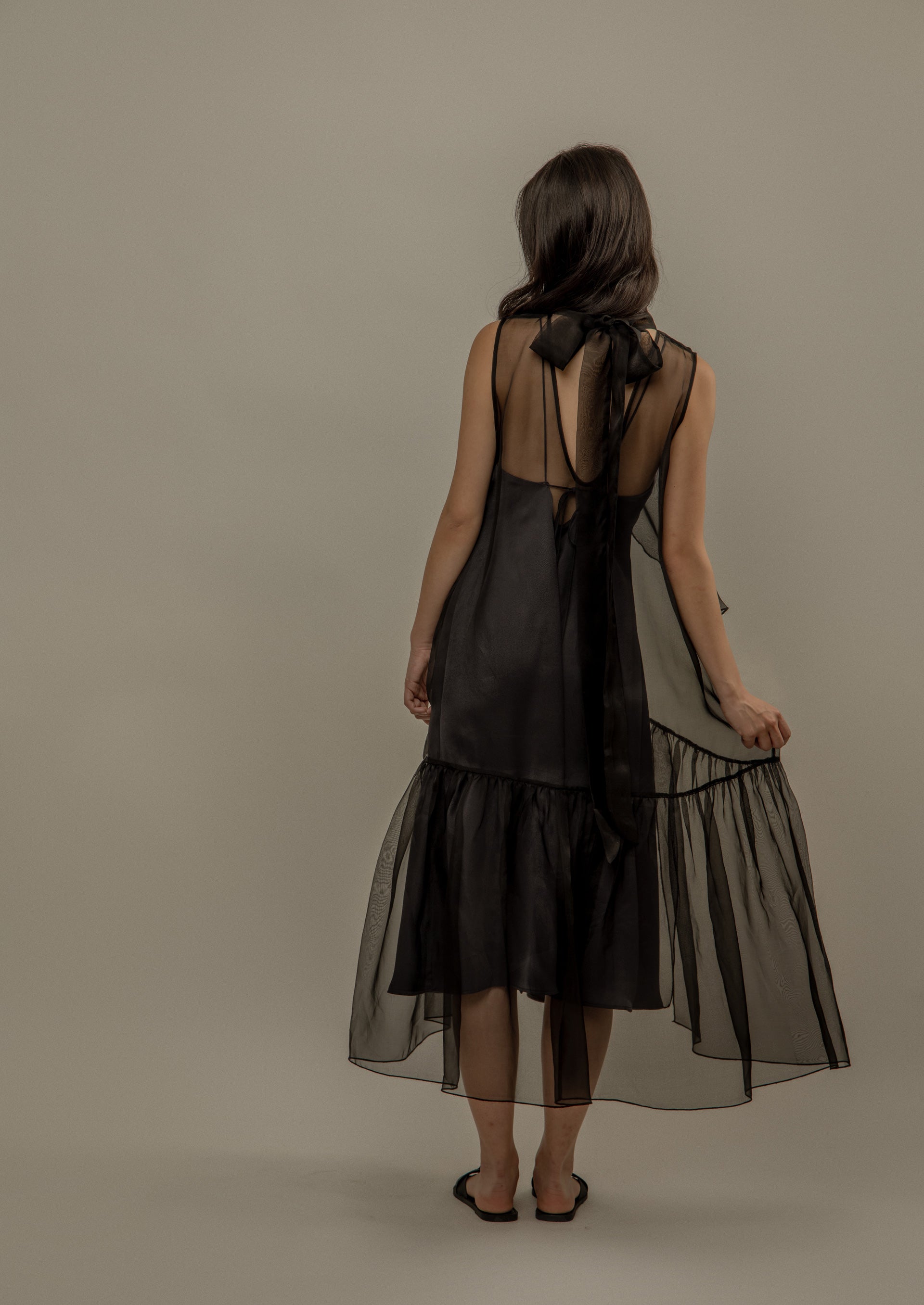 Celes Gown - Black - Silk