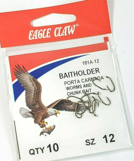 EAGLE CLAW SNELL BAIT HOLDER SIZE 6 QTY 6