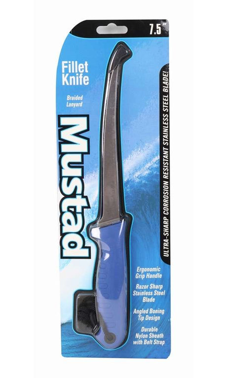 MUSTAD 6 DELUXE WOOD HANDLE FILLET KNIFE