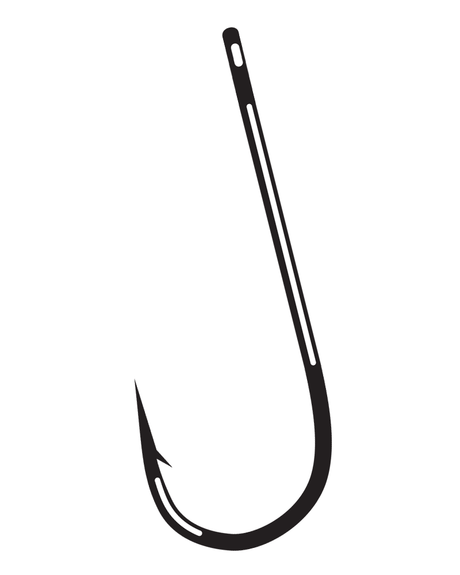 Gamakatsu Offset Shank Round Bend Worm Hook 4/0 Black