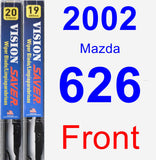 Front Wiper Blade Pack for 2002 Mazda 626 - Vision Saver