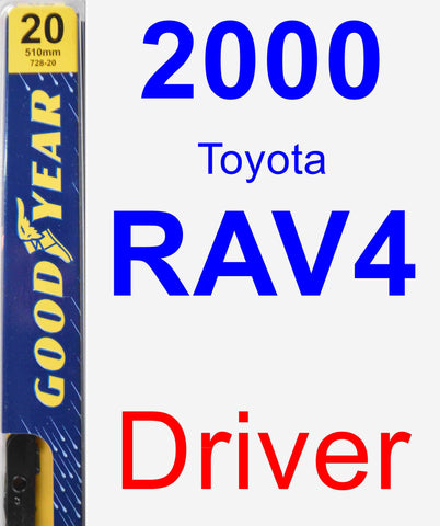 wiper rav4 blade toyota 2000 premium driver goodyear