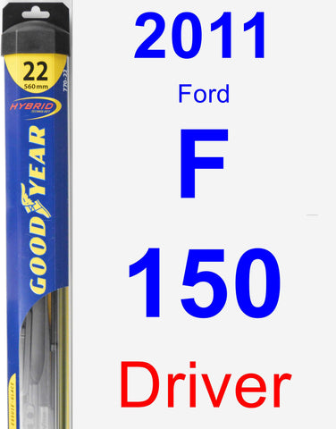 2011 f150 windshield wiper size