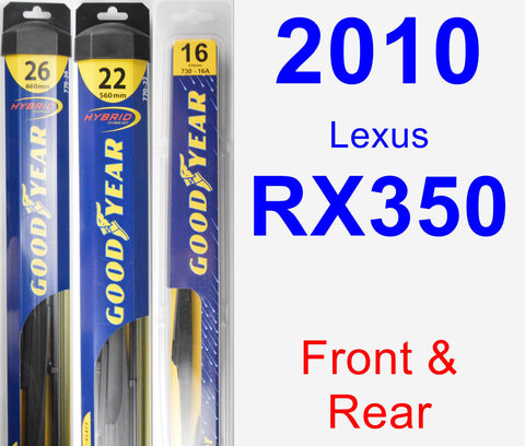 2010 lexus rx 350 windshield wipers
