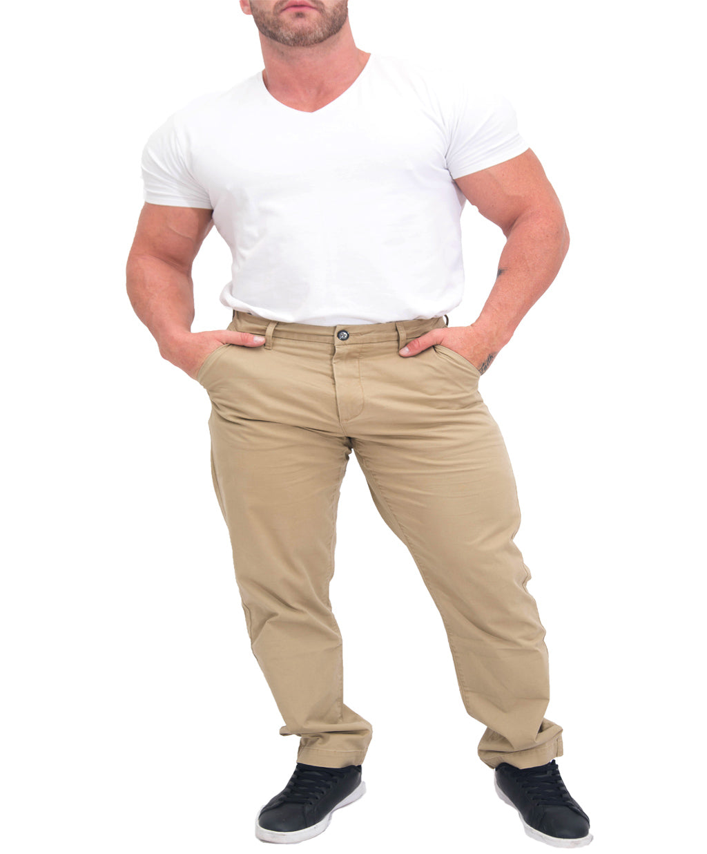 athletic fit khakis