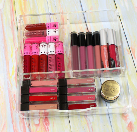 Boxy Girl Clear Lucite Acrylic Makeup Organizer tips with Love For Lacquer