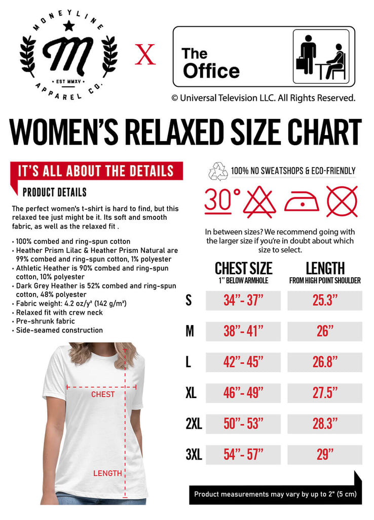 Women relaxed size chart