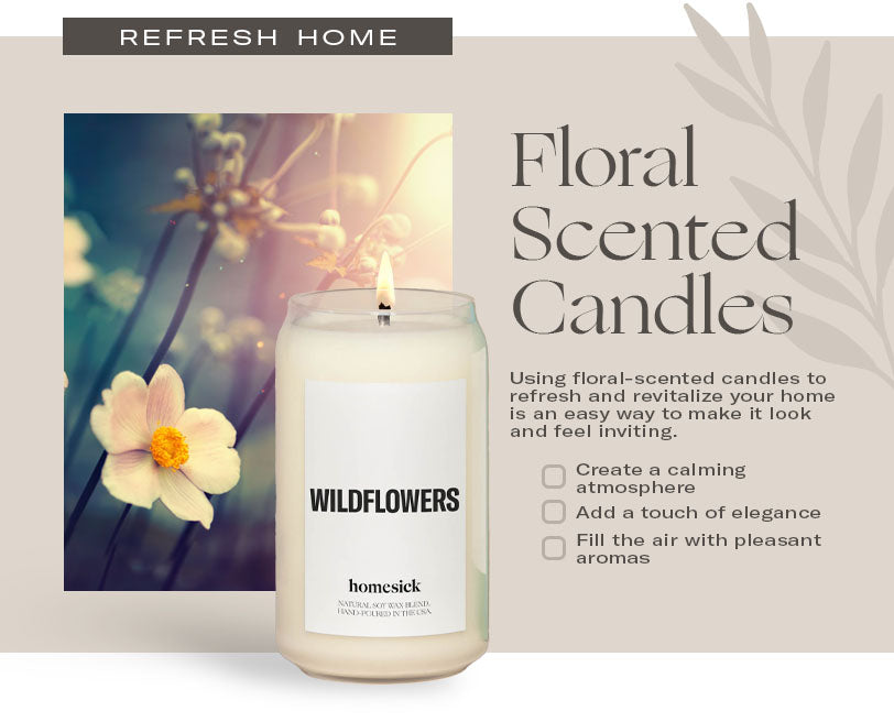 Refresh Home Floral Scented Candles