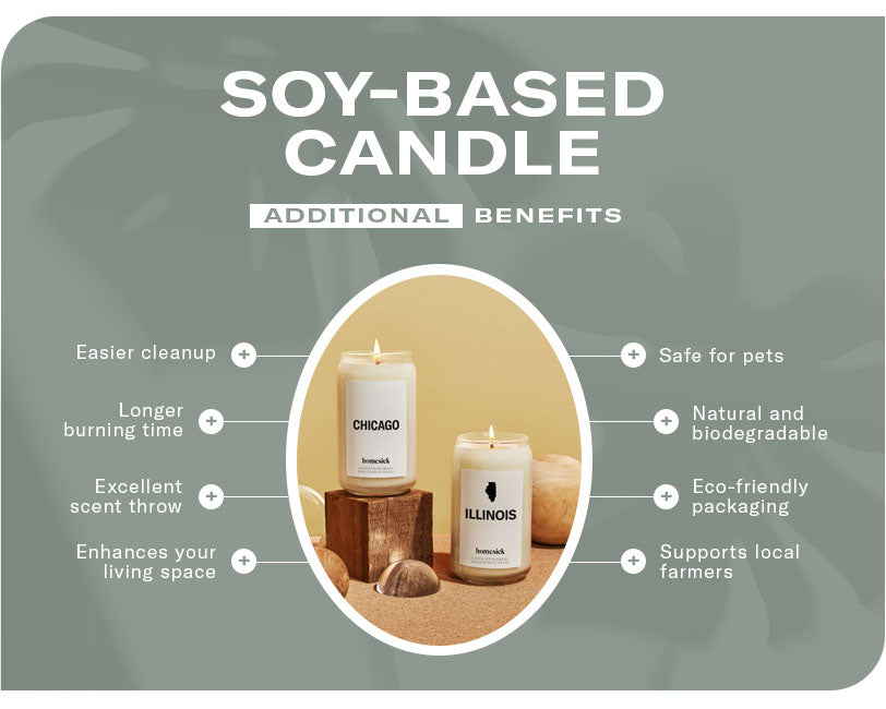 soy-based candle additional benefits
