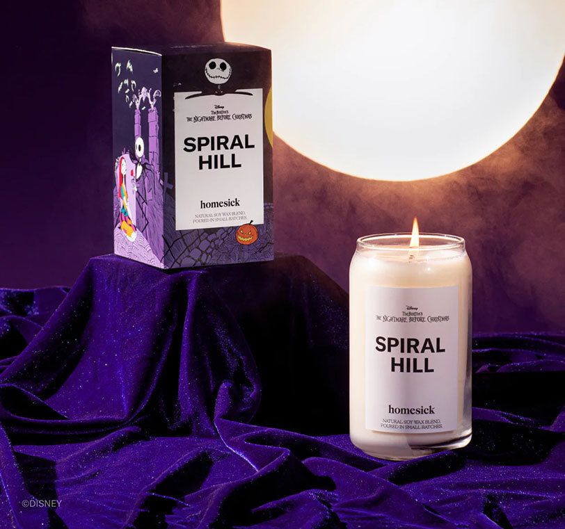 spiral hill candle moon background