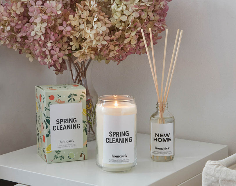 spring cleaning candle new home