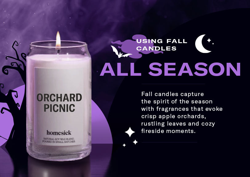 using fall candles all season