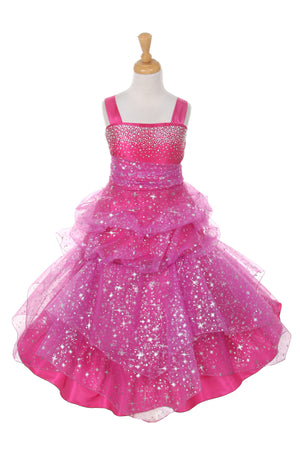 CinderellaCouture-CC4030-Beautiful elegant rhinestone star printed pick up dress