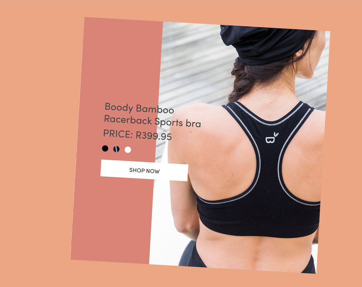 Boody Racerback Sports Bra, FREE SHIPPING in Canada