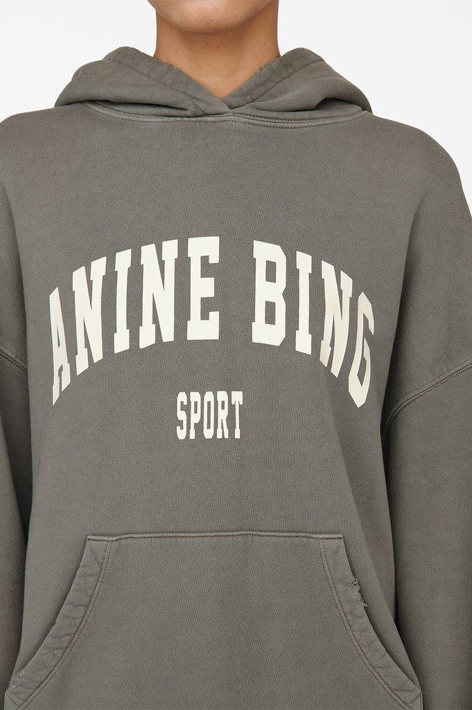 Anine Bing Harvey Sweatshirt - Dusty Olive | Denim Iniquity
