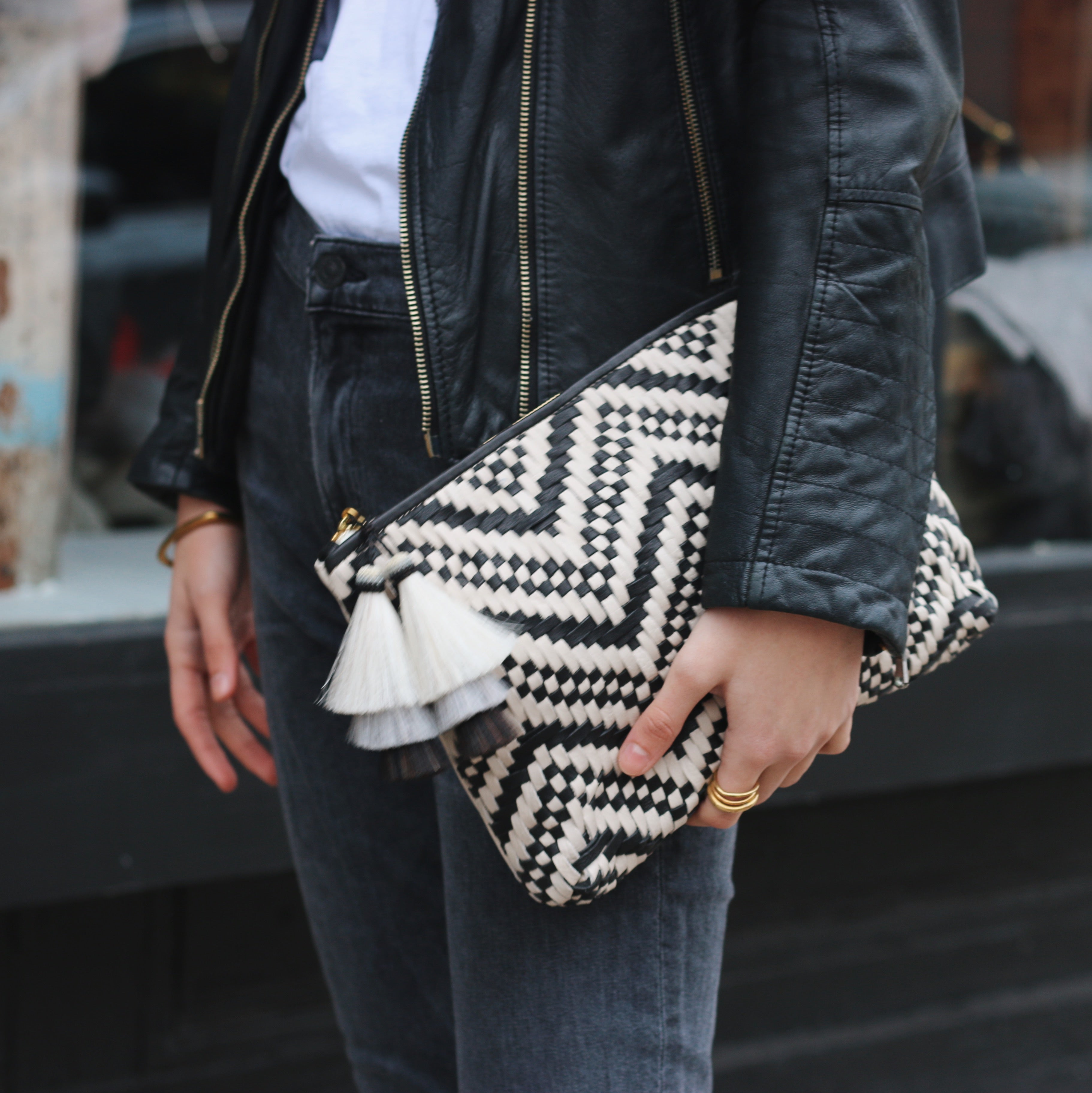 Woven Everyday Leather Shoulder Bag