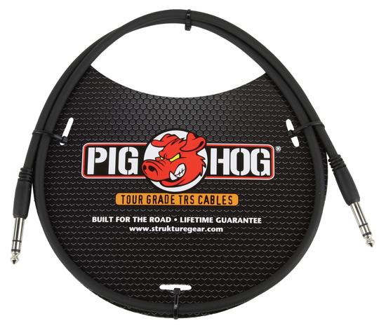 Pig Hog Cables 3ft, 1/4" - 1/4" TRS Cable