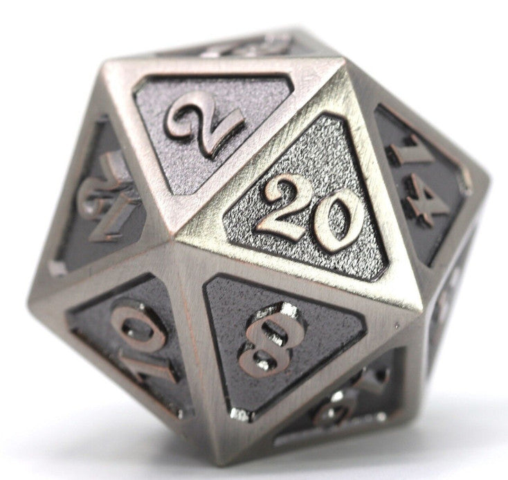 Legendary Gold D20 Dice - Metal Single 20 Sided Dice