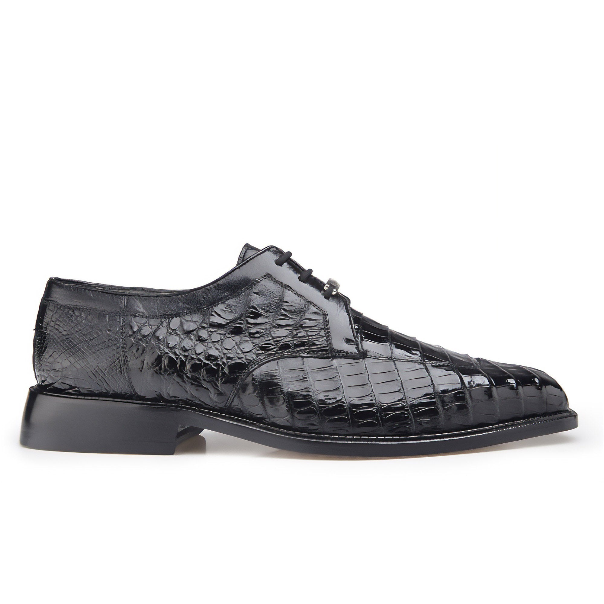 Belvedere Suso Black Genuine Crocodile Oxfords