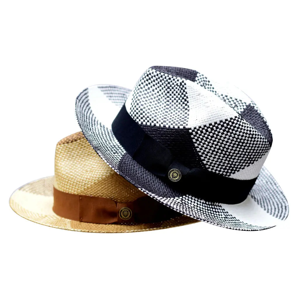 Bruno Capelo Colonial Wide Brim Shantung Straw Fedora