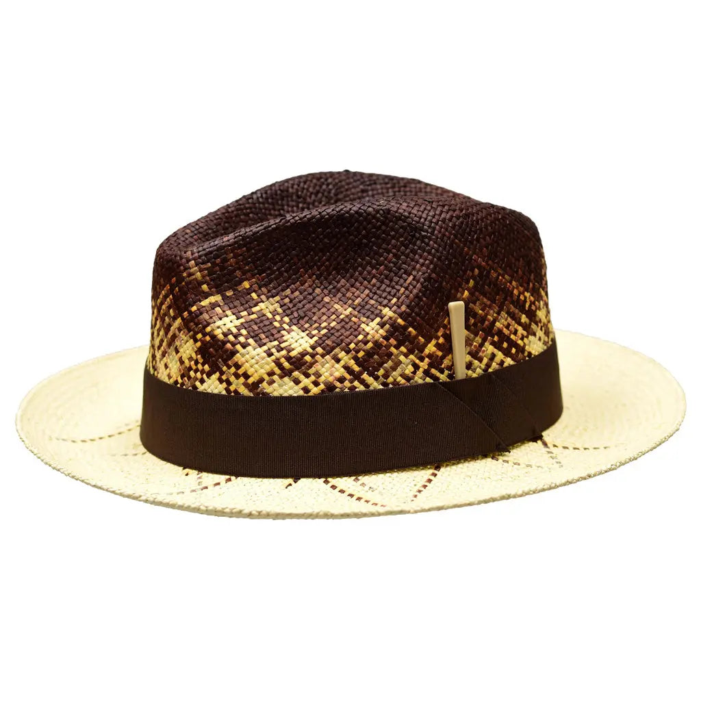 Bruno Capelo Colonial Wide Brim Shantung Straw Fedora