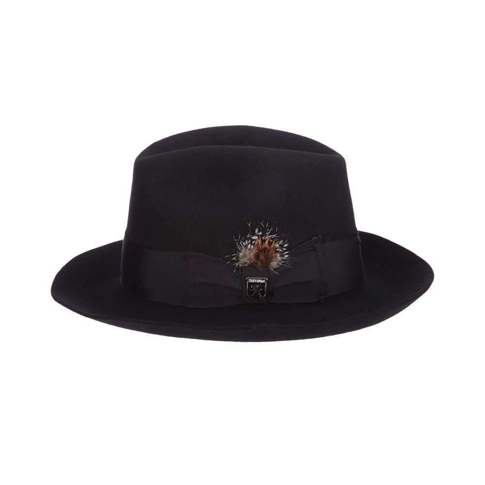 Men's Stacy Adams Wool Felt Fedora With Feather