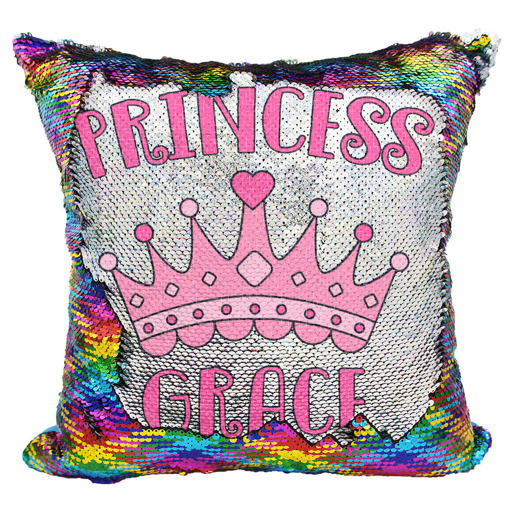 sequin pillow with picture