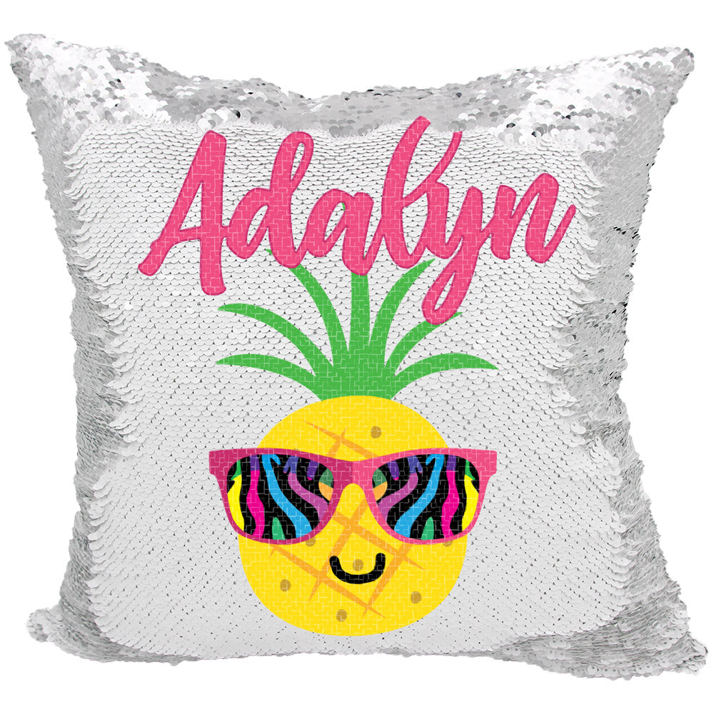 pineapple sequin pillow