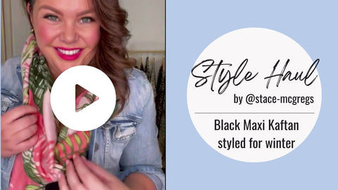 black maxi kaftan winter styling video