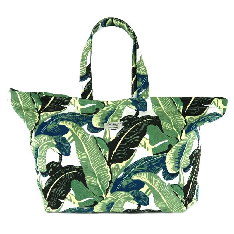 palm leaf beach bag