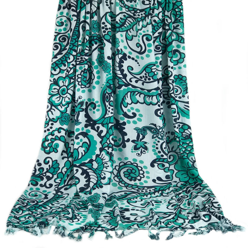 Beach Sarong Wrap - Floral Fern Print - Holley Day