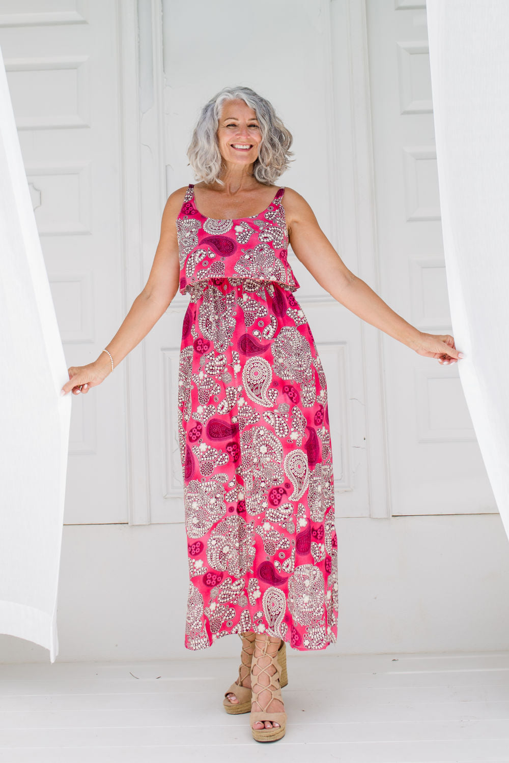 Earth Floral Strapless Maxi Dress - Holley Day