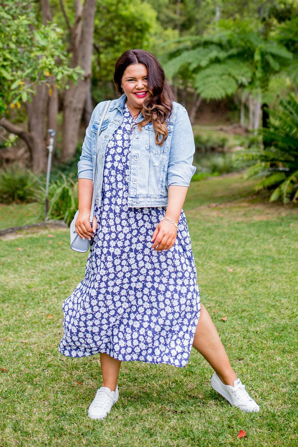 Paige Kaftan Maxi Dress - Blue Floral Mandala - Holley Day