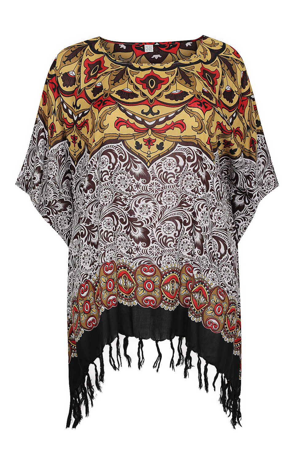 Kaftan Top | Floral Mandala Design | Plus Size | Holley Day Australia