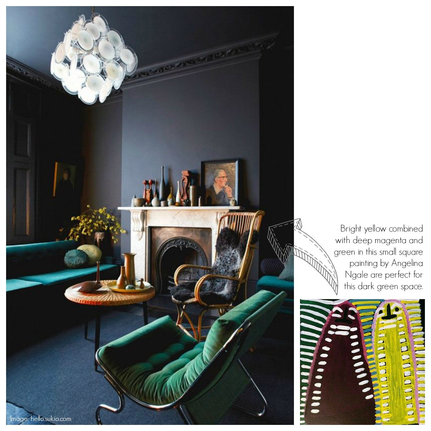 Decorating with Green - Dark and Moody interiors