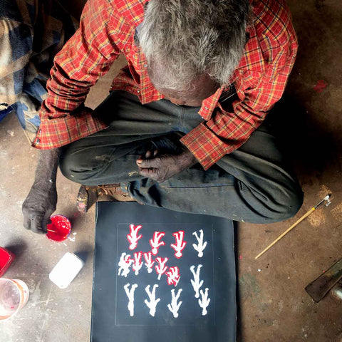 Motorbike Paddy Ngale painting Kadaicha Man 