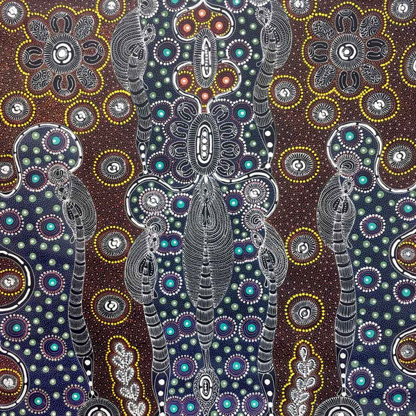 Dreamtime Sisters von Colleen Wallace Nungari | 90cm x 90cm | Synthetische Polymerfarbe auf Leinwand