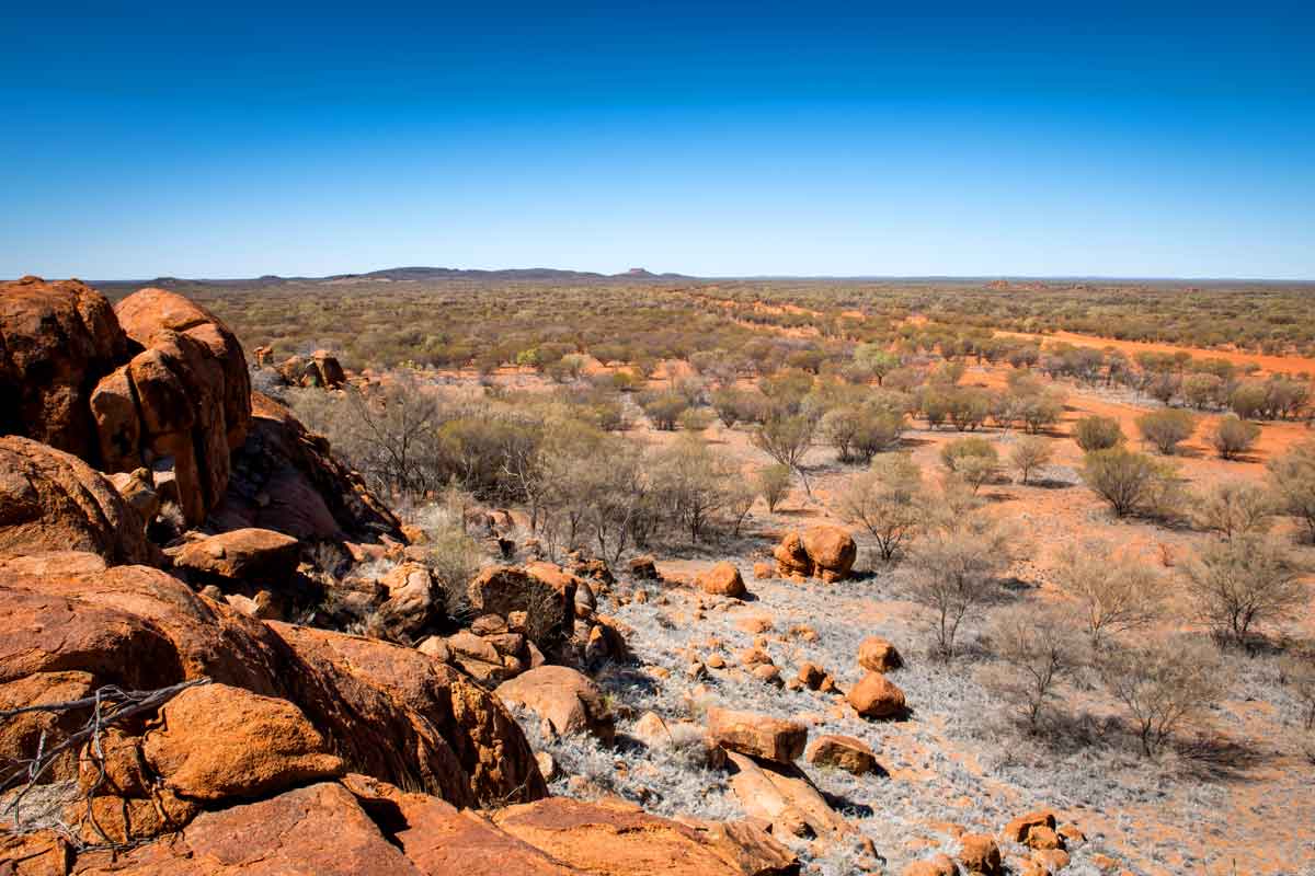 Desert country landscape